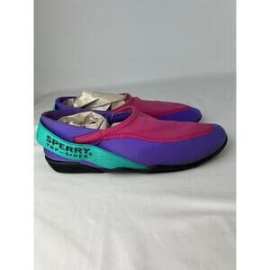 Sperry Top-Sider Kids Water Shoe Slip-On Size 6 Purple Teal Vintage Sport